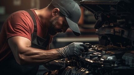 A mechanic tuning the engine for maximum power and efficiency