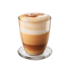 Latte isolated on transparent background