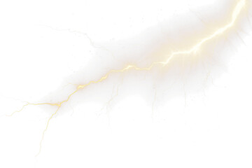 High Voltage Strikes  Realistic Lightning Bolts on Transparent Background - PNG Overlay for Dynamic Design Elements