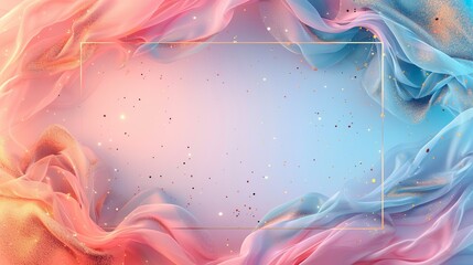 Obraz premium Fondo abstracto con marco y tonos pastel con espacio para texto. Generado por IA.