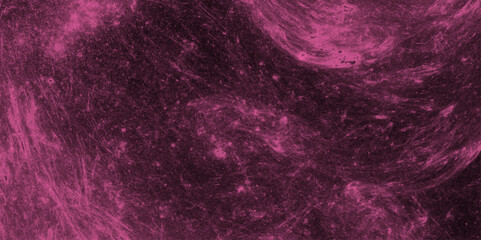 Abstract night sky space watercolor dark red pink nebula universe background.  Colorful acrylic watercolor grunge  pink Frost and lights in nebula and stars in space