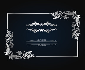 Luxury frame design card design antique luxury vintage. Fashionable frame. Design template. Set of gorgeous foreheads.