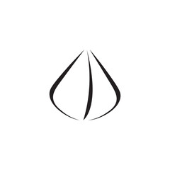 Moringa seed logo vector