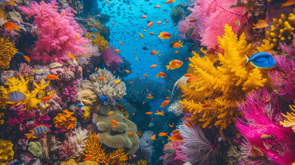 Beautiful coral reef under the sea