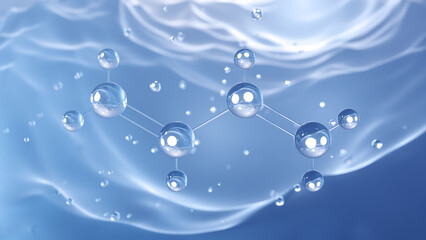 butadiene molecular structure, 3d model molecule, 1,3-butadiene, structural chemical formula view from a microscope