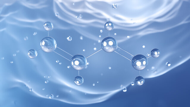 butadiene molecular structure, 3d model molecule, 1,3-butadiene, structural chemical formula view from a microscope
