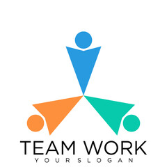 team work logo Collaboration. Concept of Teamwork and Great work logo design