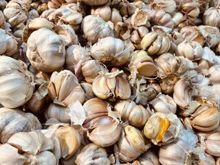 garlic on the market