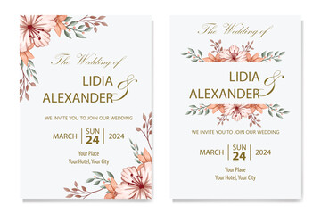 Decorative Floral Foliage Ornament for Wedding Invitation