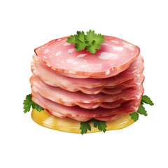 Lebanon bologna isolated on transparent background