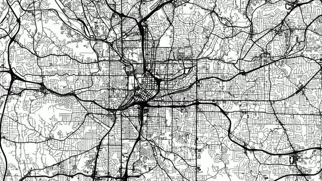 Zoom Out Road Map of Atlanta Georgia