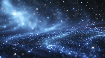 surface rough grain universe sky night space outer fantasy fantastic effect stars glow twinkling design background abstract shiny glitter blue indigo dark black 