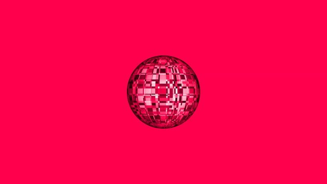 Abstract red  disco ball squire background
