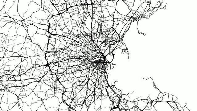 Zoom Out Road Map of Boston Massachusetts