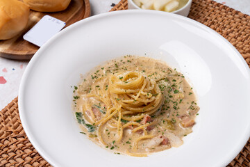 Pepper, tomato, pasta, spaghetti, rosé, shrimp, cream, perilla, aglio e olio, trouble, pollack, tripe, garlic, omurice, gambas, al-hiyo,
