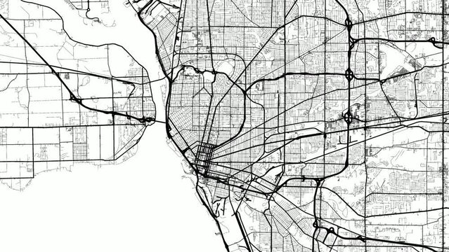 Zoom Out Road Map of Buffalo New York