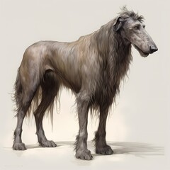 Majestic Irish Wolfhound Illustration