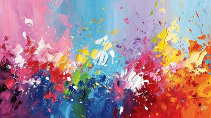 Fototapeta na wymiar Beautiful close up colorful brushstrokes oil painted abstract background. copy space, wallpaper, presentation, mockup.