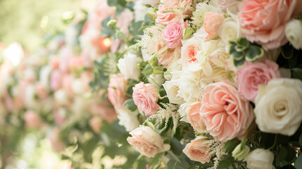 Wedding floral decoration.