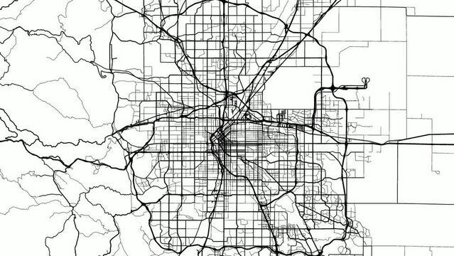 Zoom Out Road Map of Denver Colorado
