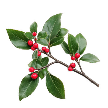 Wintergreen or teaberry isolated on transparent background