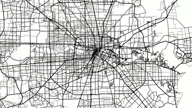 Zoom Out Road Map of Houston Texas