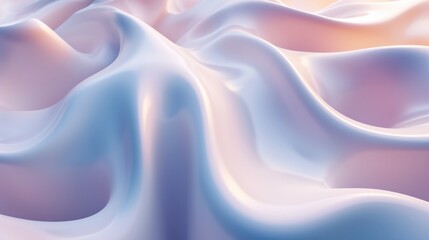 Fototapeta premium A background characterized by flowing, soft, and smooth round renders, creating a visually appealing and serene atmosphere.