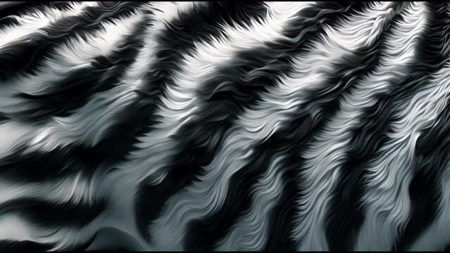 Windswept Zebra Wool Texture: Curly in the Breeze