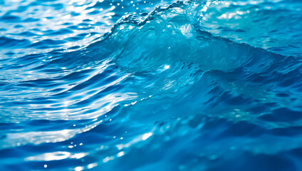 Blue wave background wallpaper, water ripples, natural drops, water splashes, beautiful realistic...
