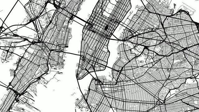 Zoom Out Road Map of New York New York