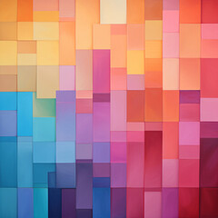 An astract painting of rectangular shapes of colors generated AI