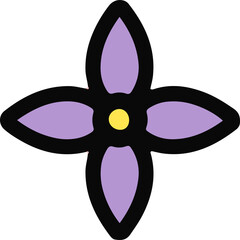 cute flower decorative easter element