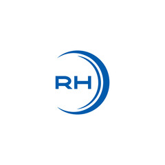 RH logo. RH set , R H design. White RH letter. RH, R H letter logo design. Initial letter RH letter logo set, linked circle uppercase monogram logo. R H letter logo vector design.	
