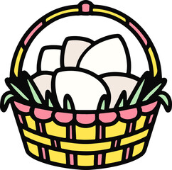 Fototapeta premium easter egg basket