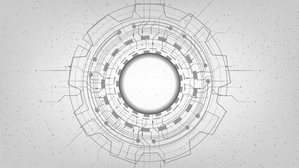gray background technology hexagon line template.	
