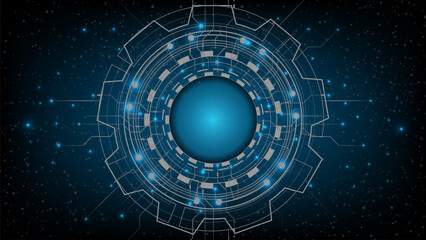 Abstract technological background with various technological elements. Structure pattern technology backdrop. Vector illustration.	
