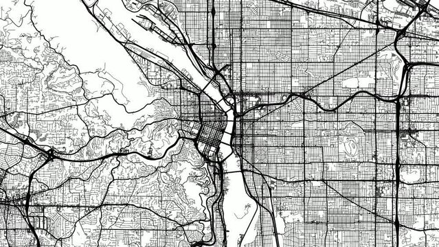 Zoom Out Road Map of Portland Oregon