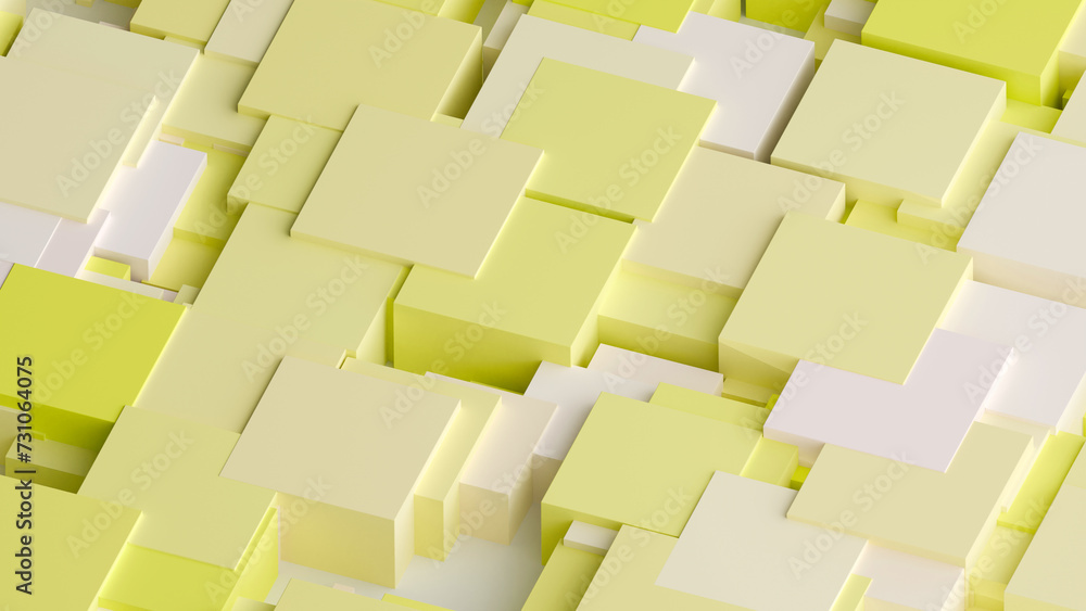 Poster abstract geometric background with multi-colored 3d cubes. modern abstract pattern with 3d render cu