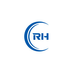 RH logo. RH set , R H design. White RH letter. RH, R H letter logo design. Initial letter RH letter logo set, linked circle uppercase monogram logo. R H letter logo vector design.	
