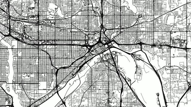 Zoom Out Road Map of Saint Paul Minnesota