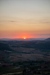 Sunset Horizon Over the Tuscan Hills