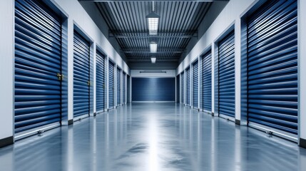 Individual storage units at large storage facility.