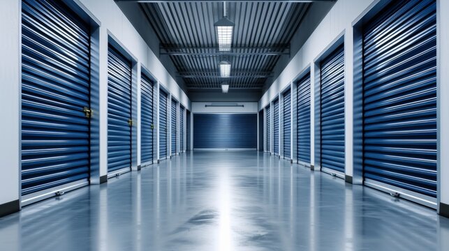 Individual storage units at large storage facility.