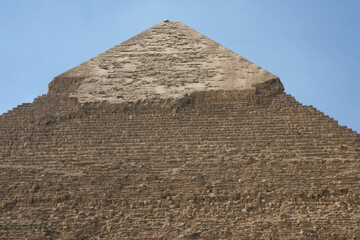 Structure of the pyramid wall in Giza, Egypt.