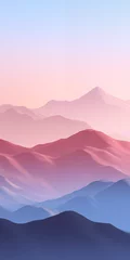 Wandcirkels plexiglas mountains and sky background for cellphones, mobile phone, banner for instagram stories. © Holly Berridge
