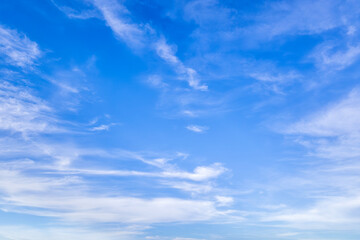 Naklejka na ściany i meble beautiful sky with clouds in sunshine day