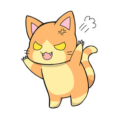 激怒する猫