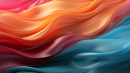 Background Colorful red tone gradient rainbow overlay abstract background bright creative, waves of fabric, template luxurious cloth festivals,Glossy smooth texture, flowing, curve lines wallpaper