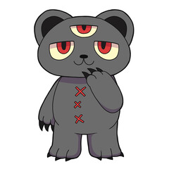Obraz premium 三つ目のクマちゃん・縫い傷あり