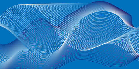 Abstract blue Transparent technology smooth element swoosh speed futuristic wave line sound. modern stream background. Geometric wave line for banner, template, wallpaper background with wave design.